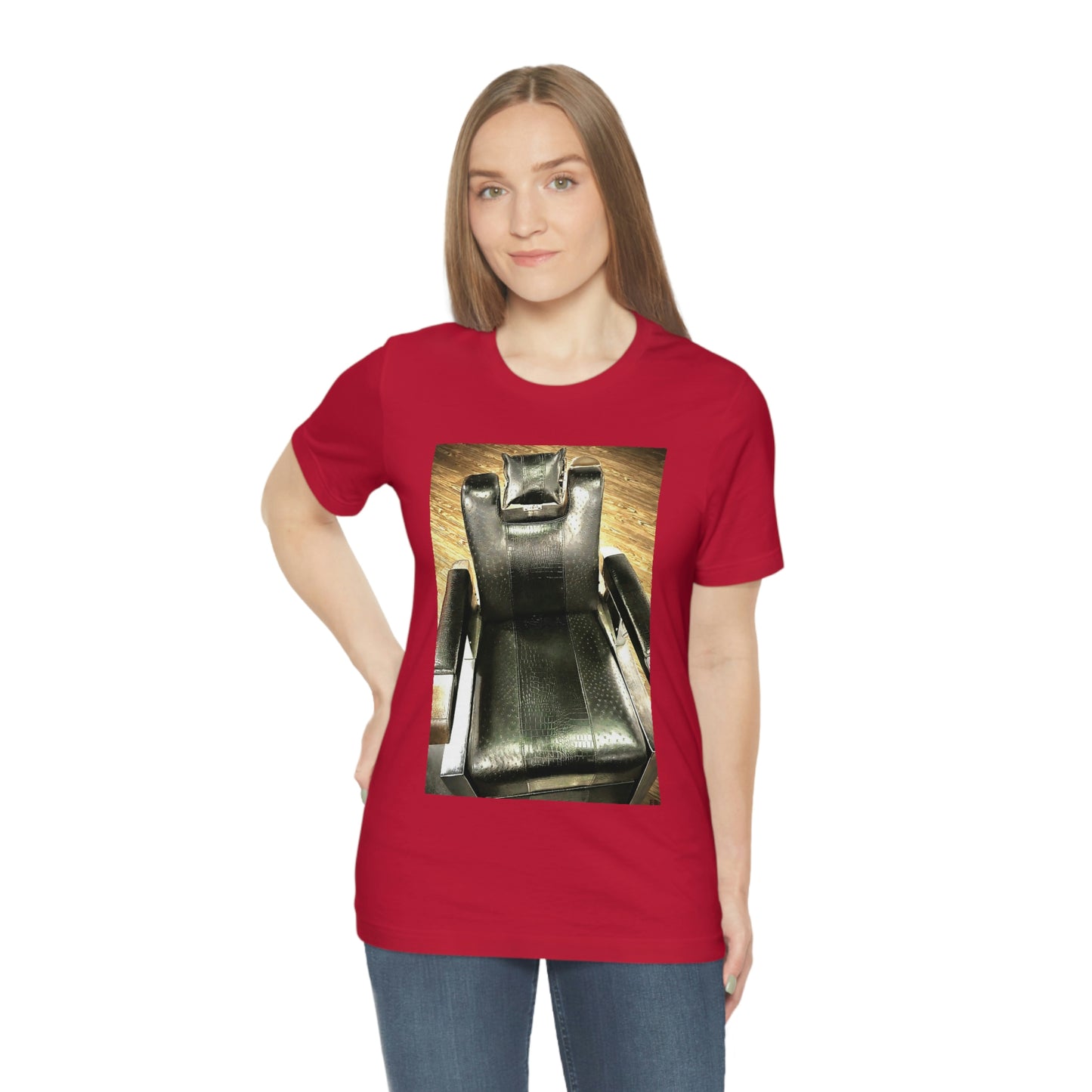 Unisex Short Sleeve Barber Chair Tee