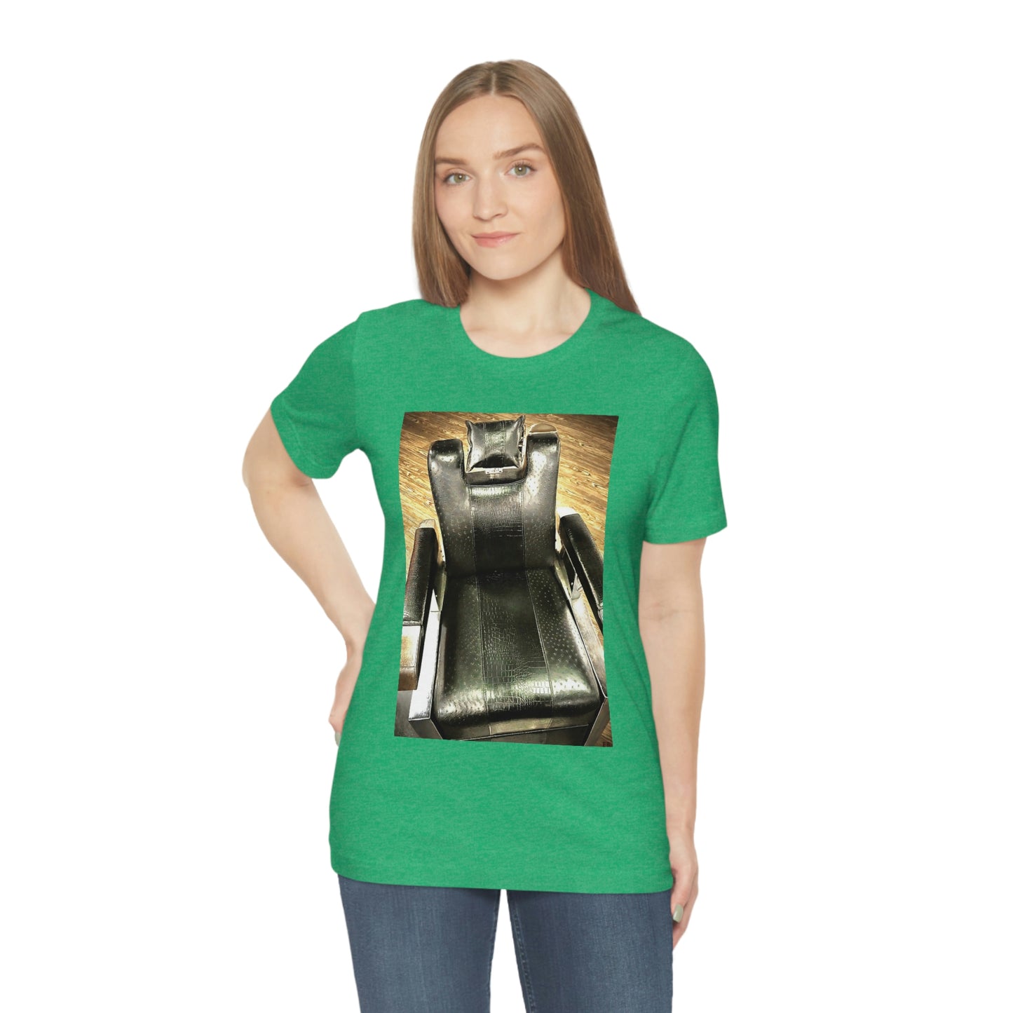 Unisex Short Sleeve Barber Chair Tee