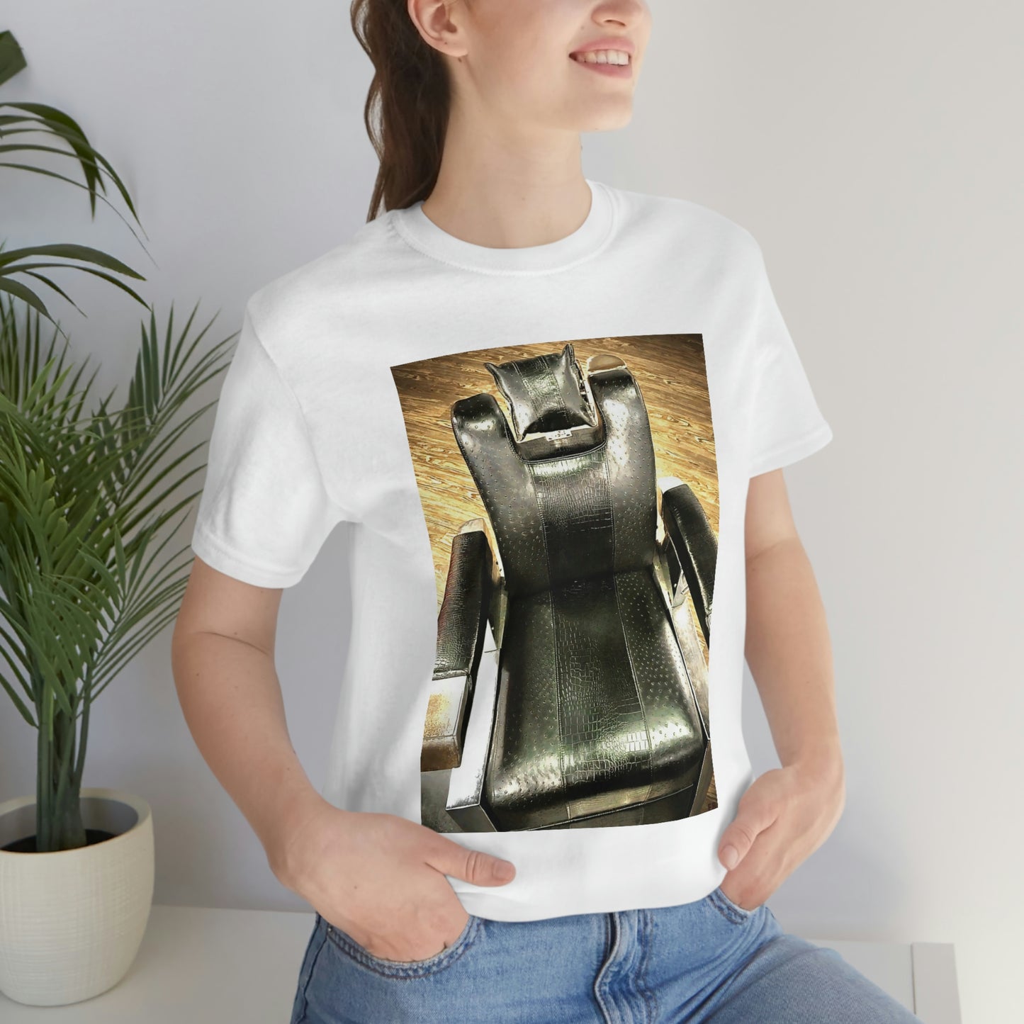 Unisex Short Sleeve Barber Chair Tee