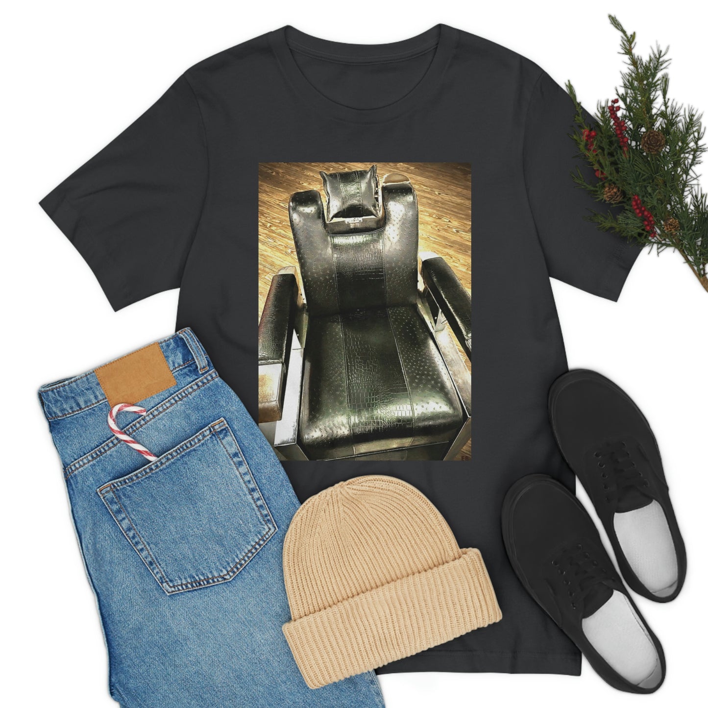 Unisex Short Sleeve Barber Chair Tee