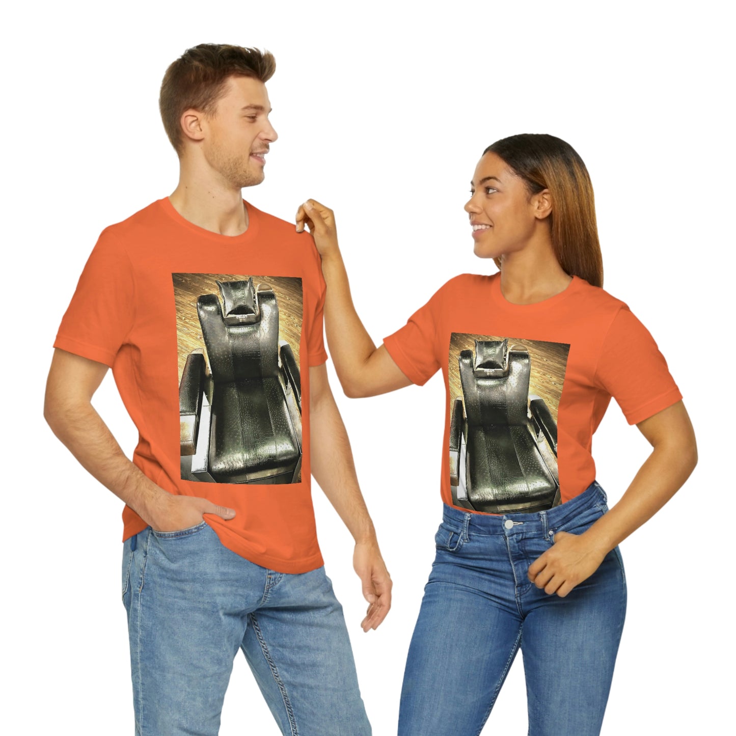 Unisex Short Sleeve Barber Chair Tee