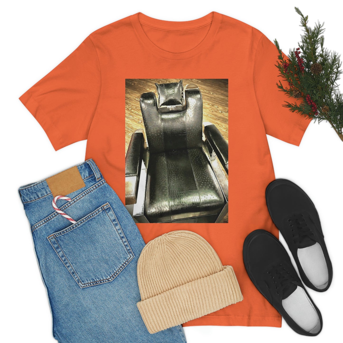 Unisex Short Sleeve Barber Chair Tee