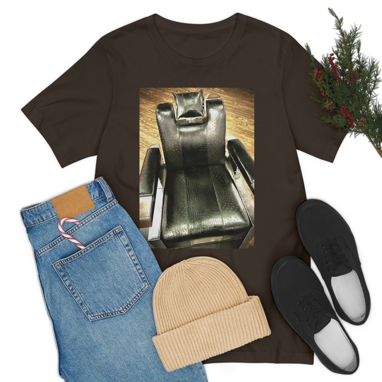 Unisex Short Sleeve Barber Chair Tee