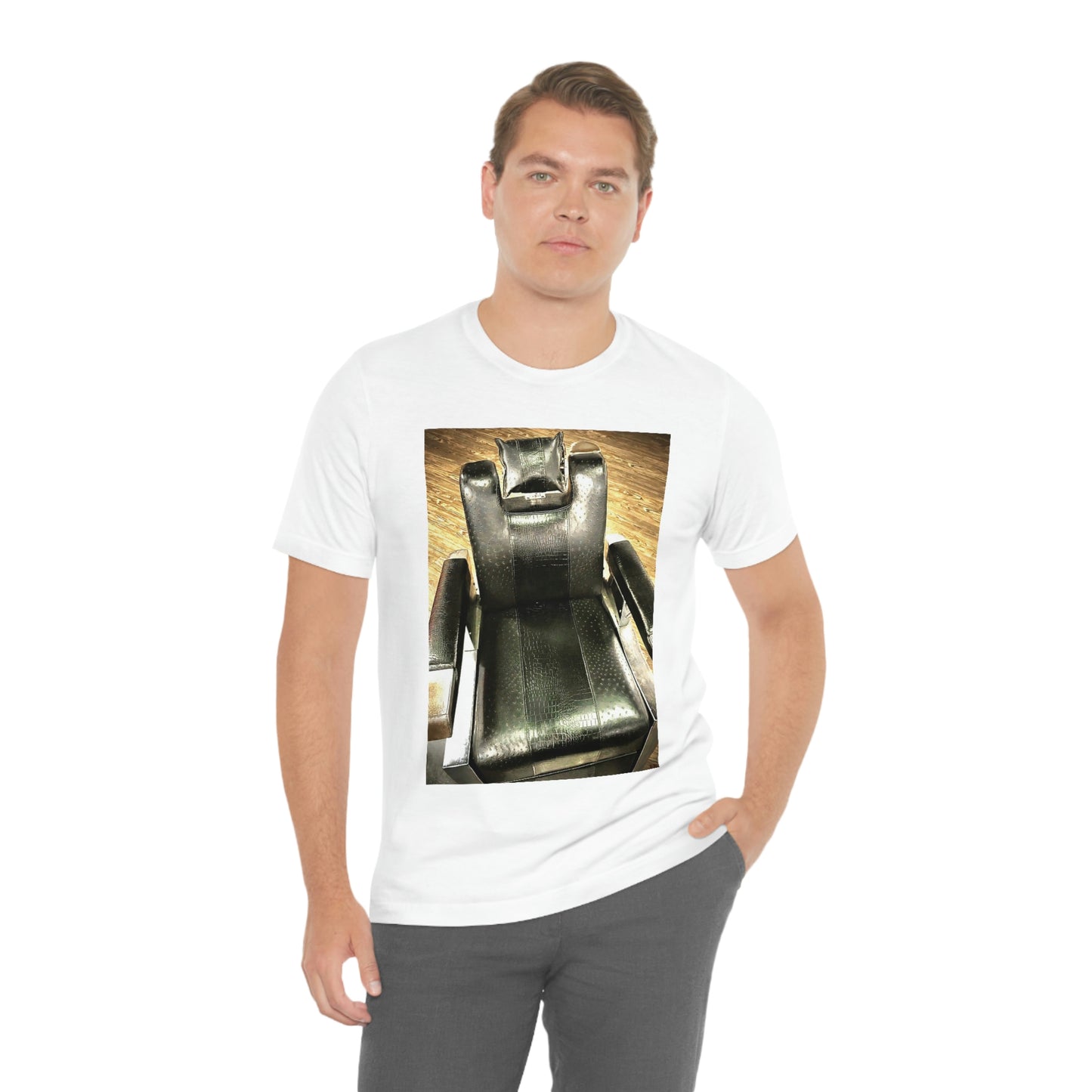 Unisex Short Sleeve Barber Chair Tee