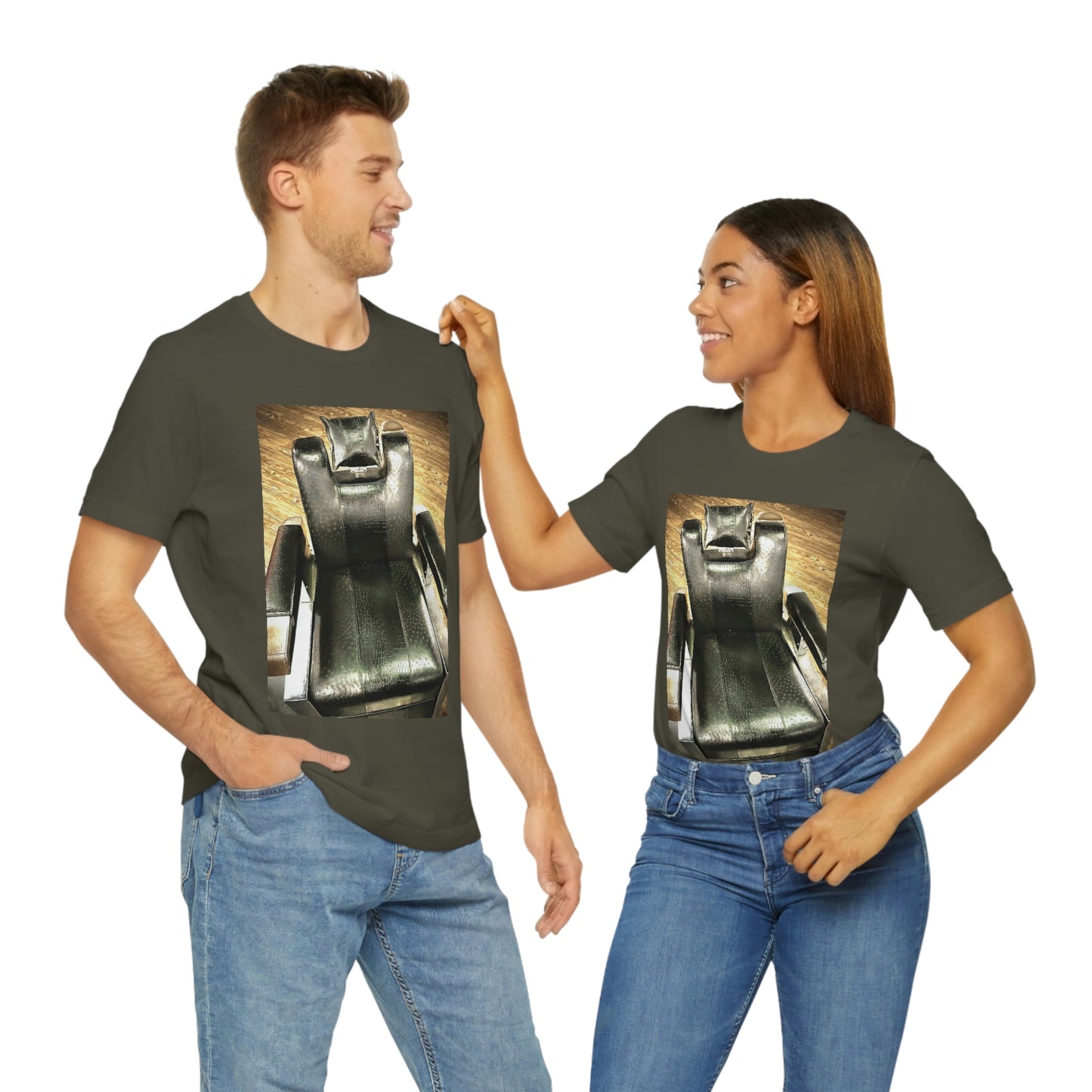 Unisex Short Sleeve Barber Chair Tee