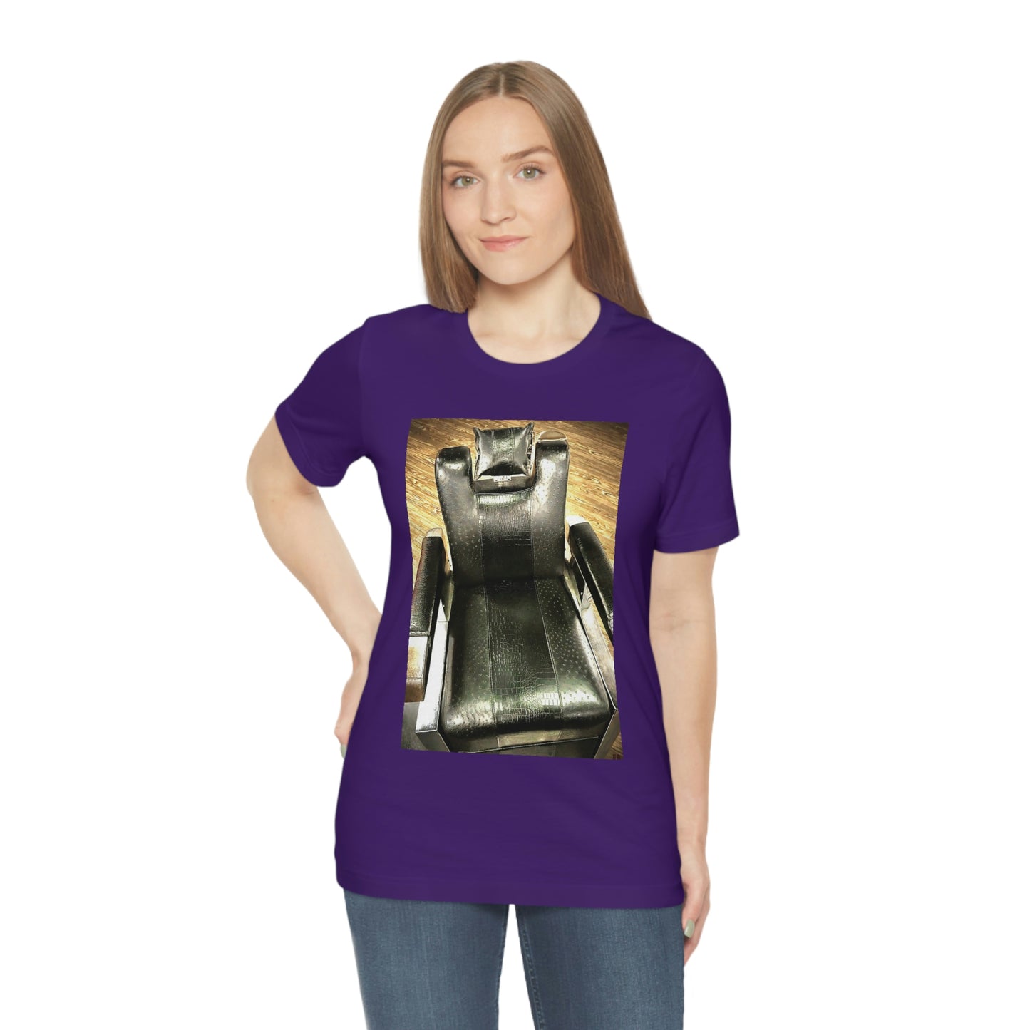 Unisex Short Sleeve Barber Chair Tee