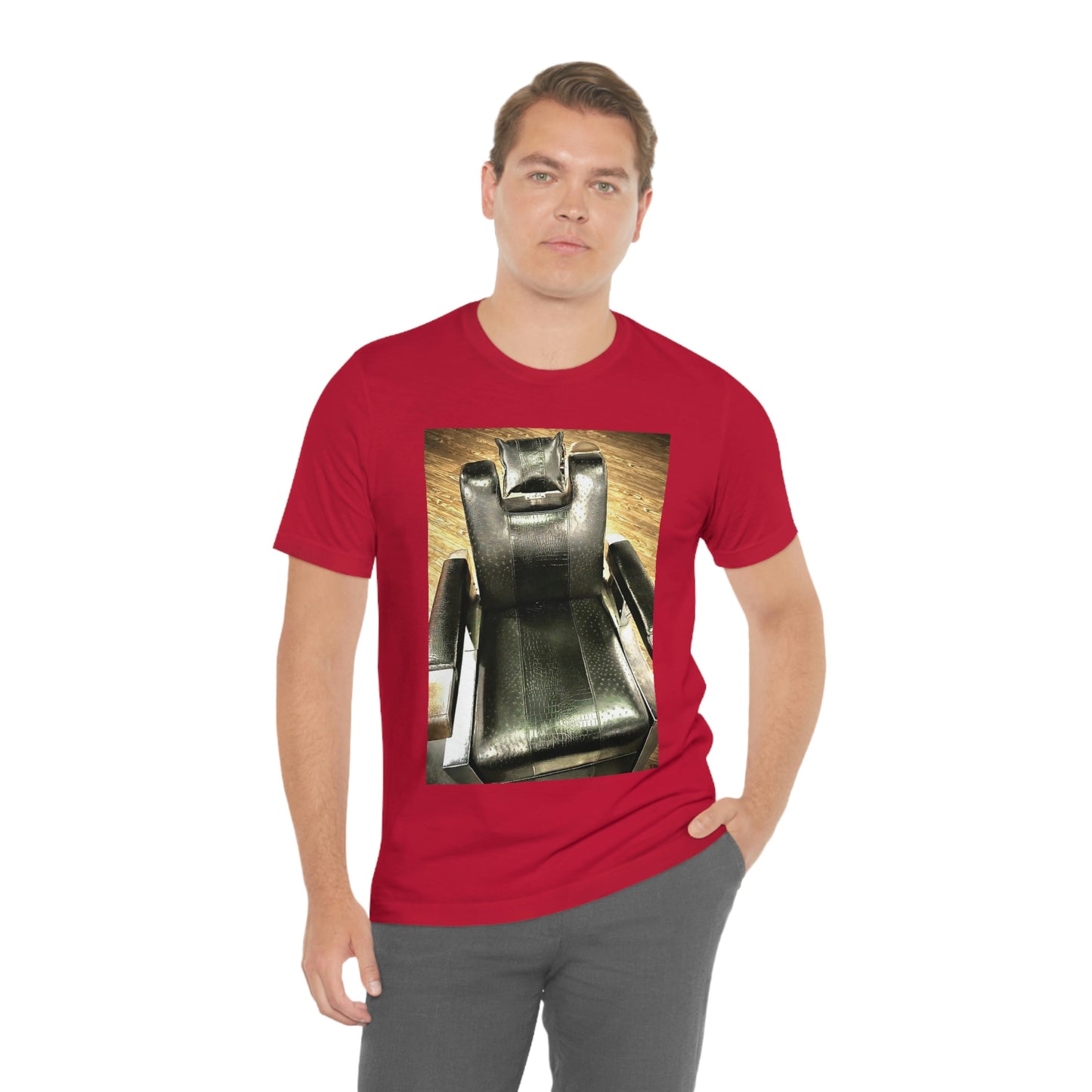 Unisex Short Sleeve Barber Chair Tee