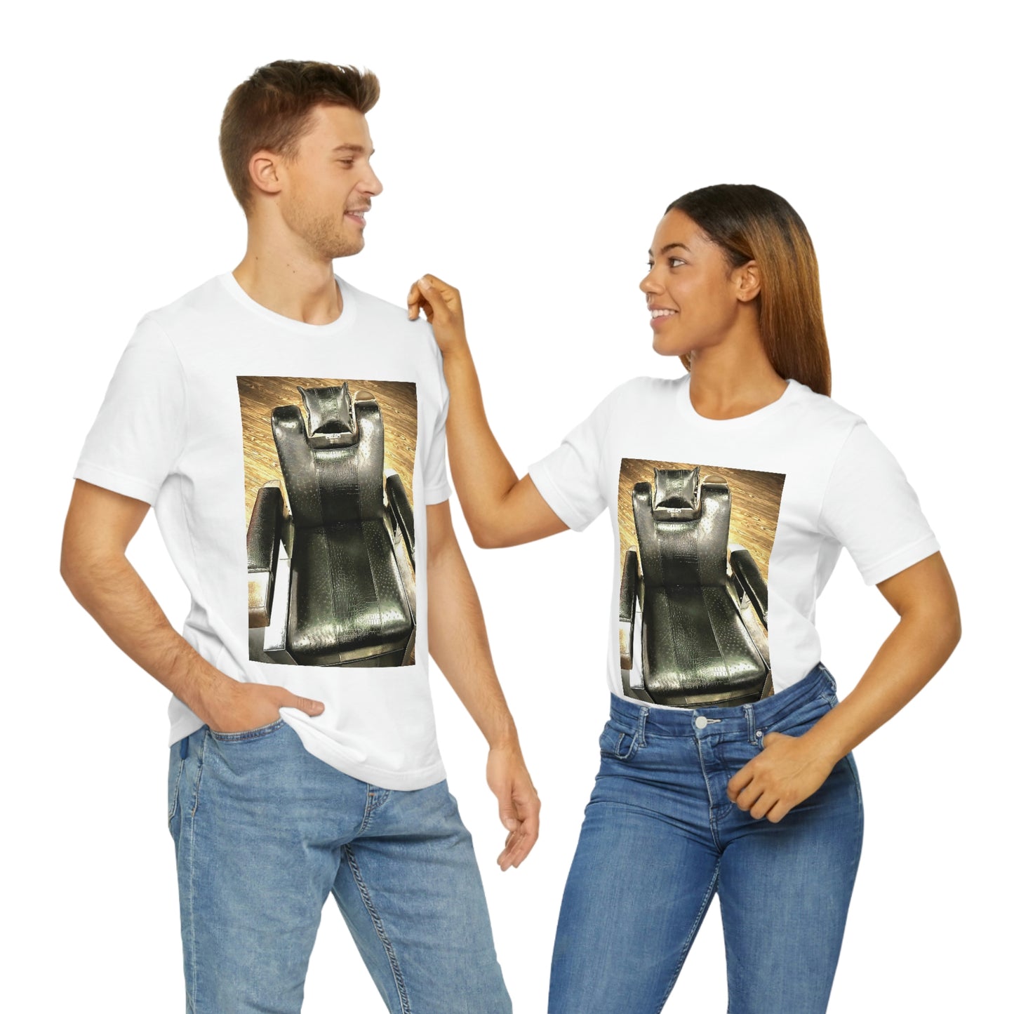 Unisex Short Sleeve Barber Chair Tee