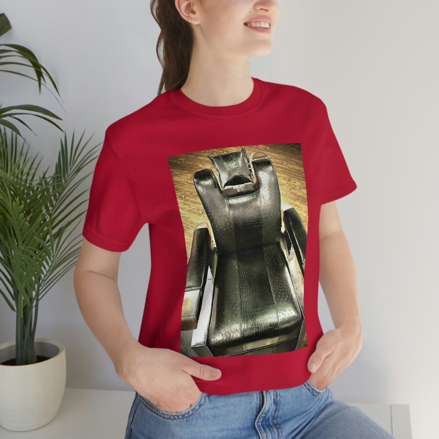 Unisex Short Sleeve Barber Chair Tee