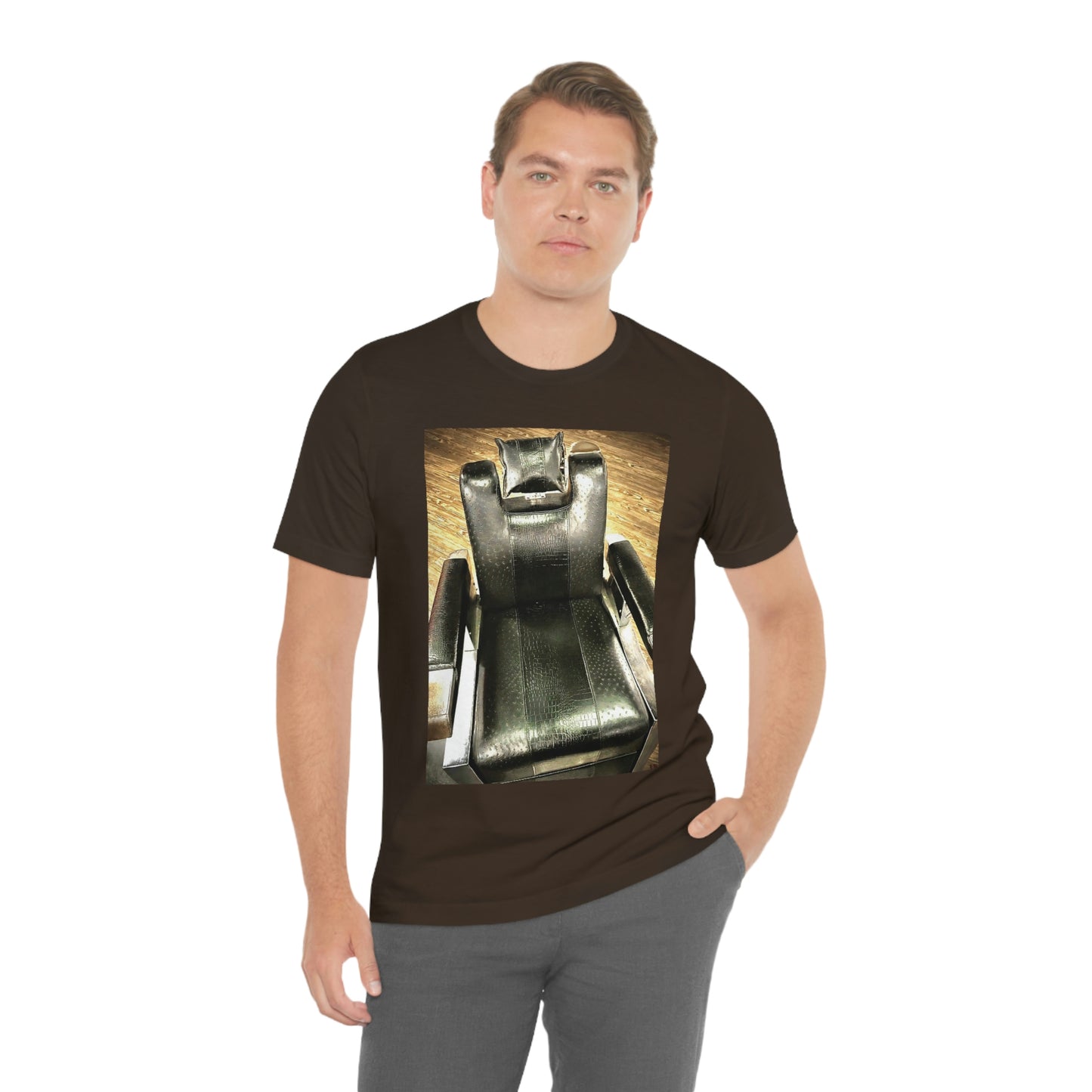 Unisex Short Sleeve Barber Chair Tee