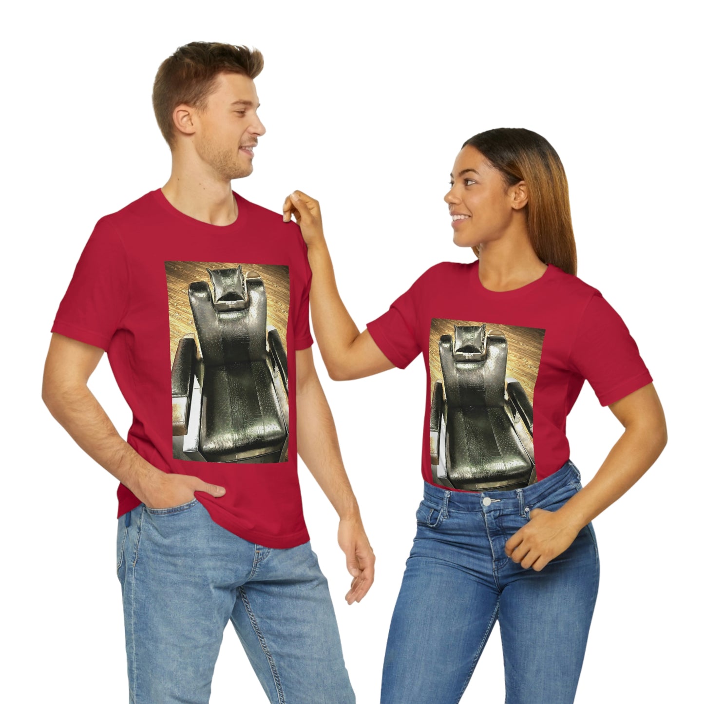 Unisex Short Sleeve Barber Chair Tee