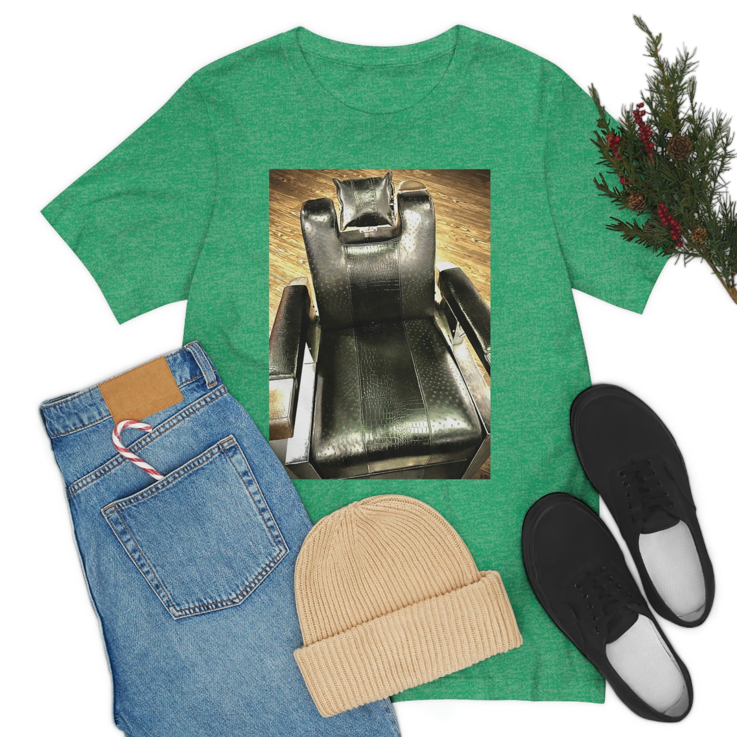 Unisex Short Sleeve Barber Chair Tee