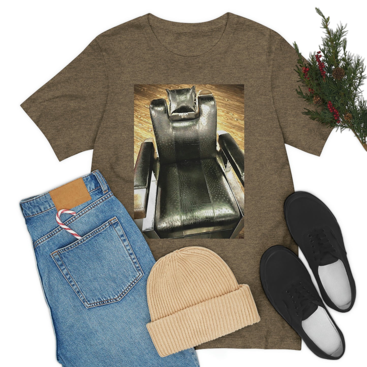 Unisex Short Sleeve Barber Chair Tee