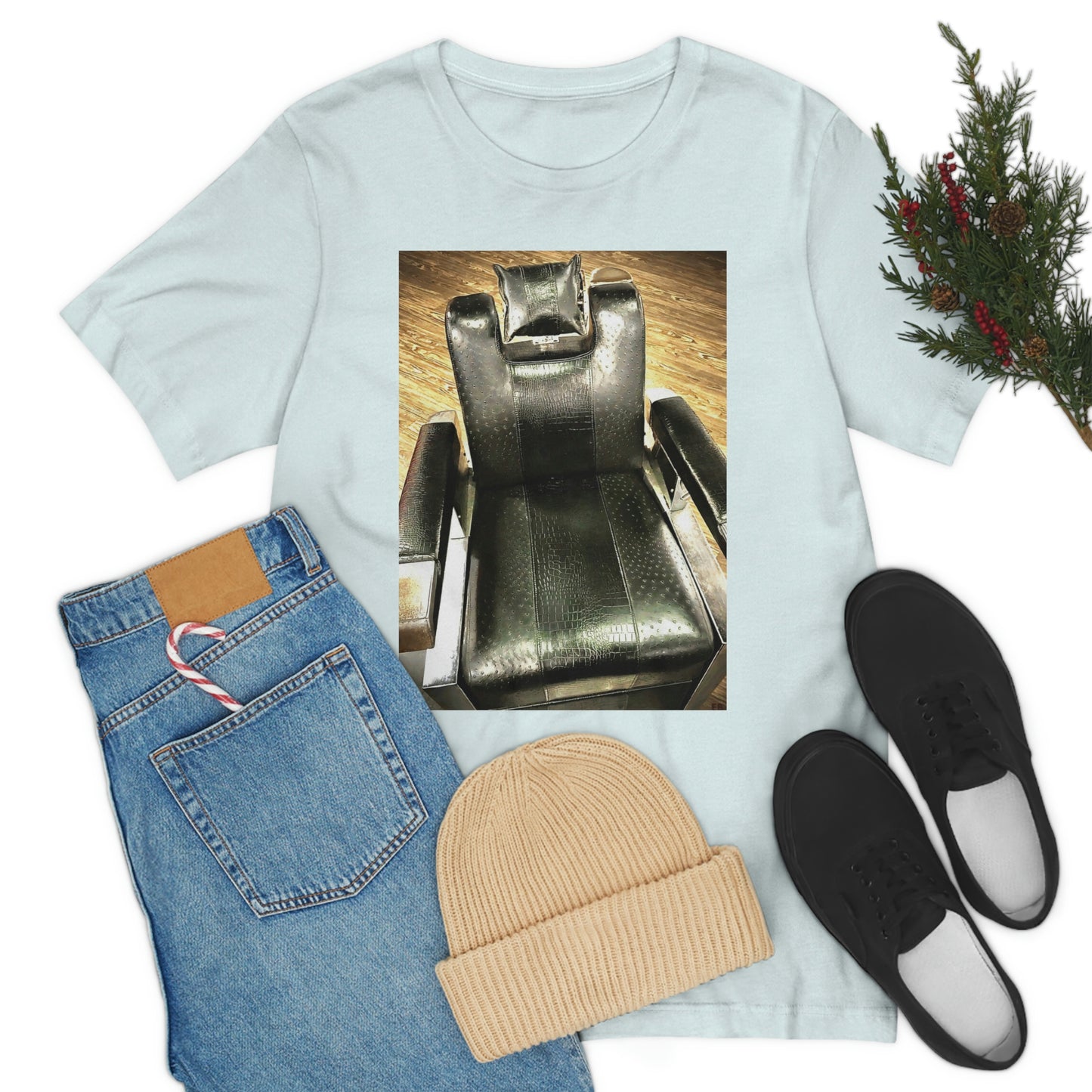 Unisex Short Sleeve Barber Chair Tee