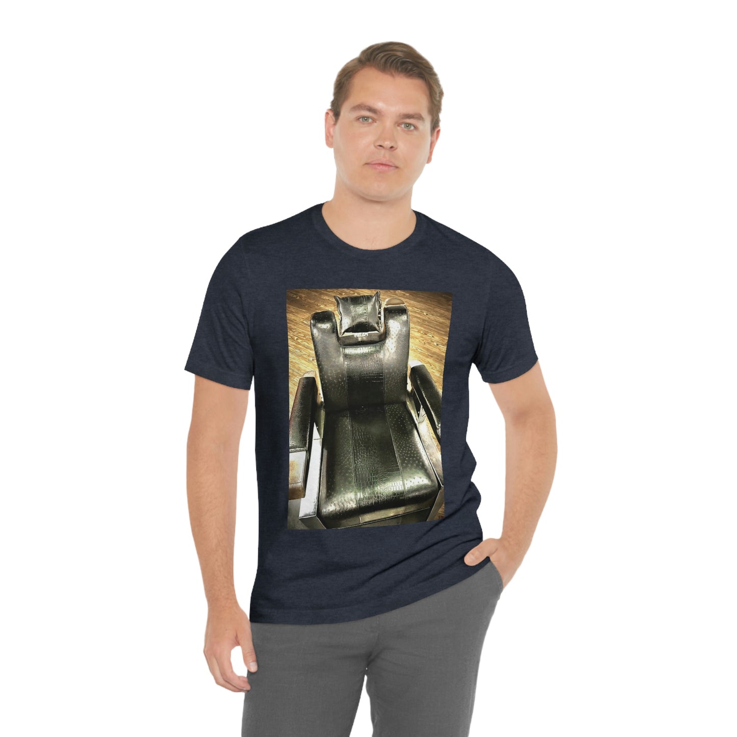 Unisex Short Sleeve Barber Chair Tee