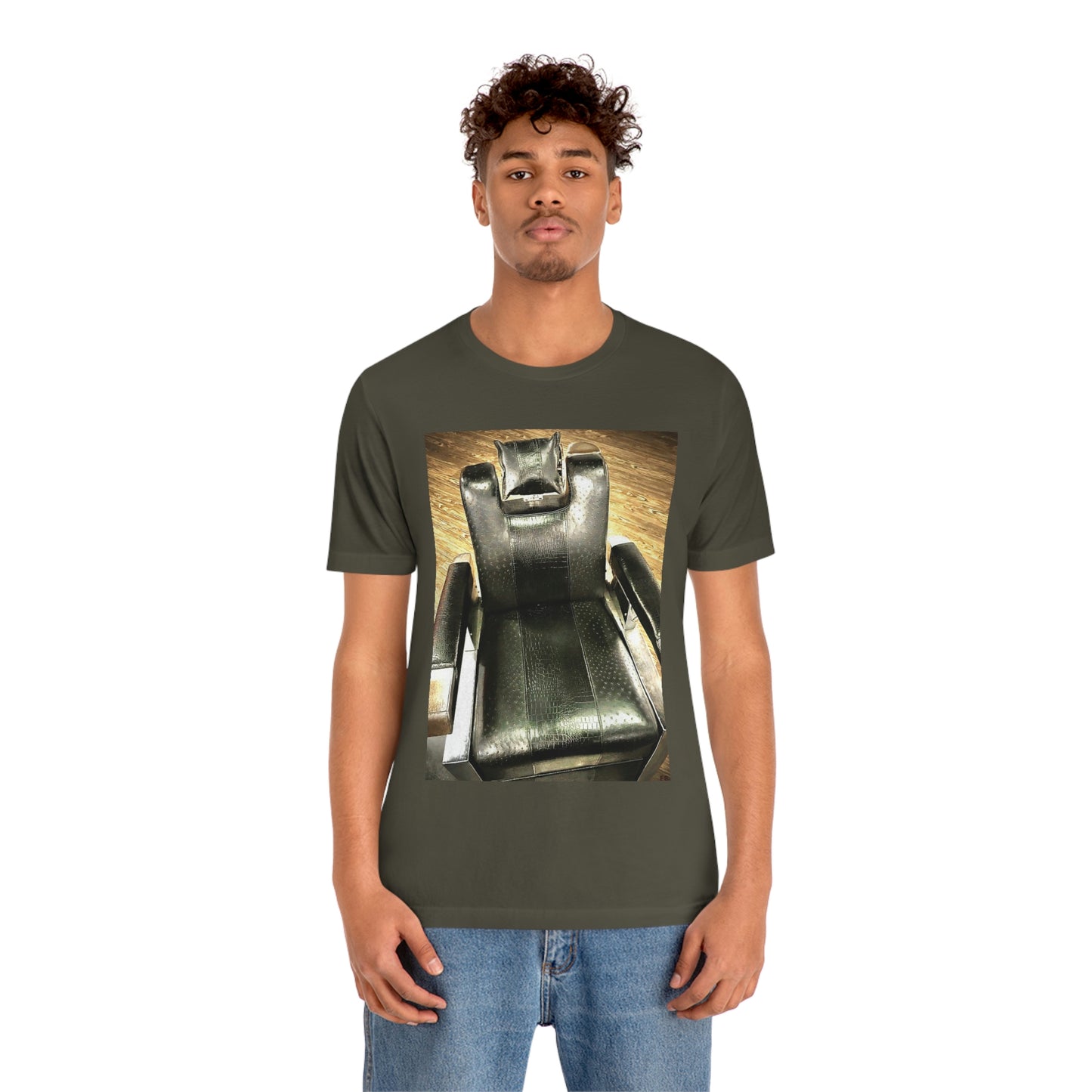Unisex Short Sleeve Barber Chair Tee