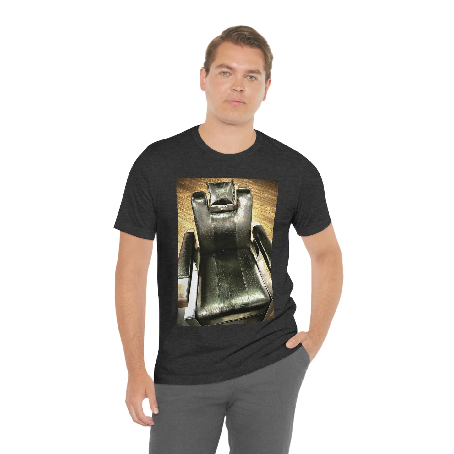 Unisex Short Sleeve Barber Chair Tee