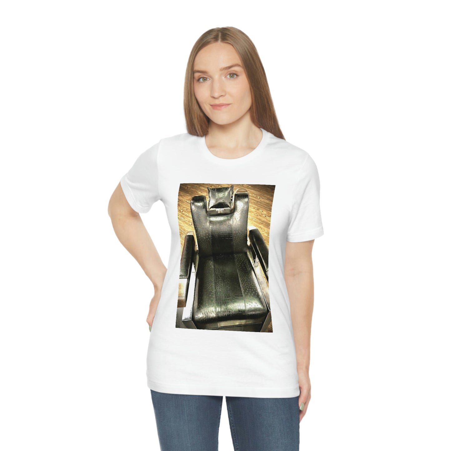 Unisex Short Sleeve Barber Chair Tee