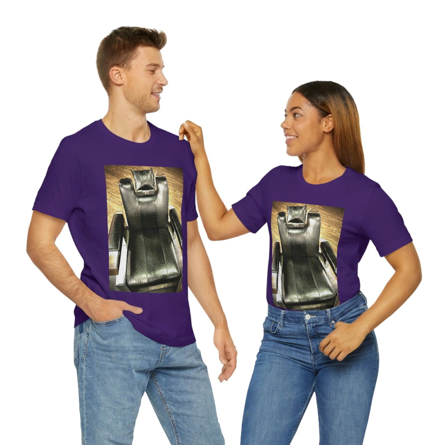 Unisex Short Sleeve Barber Chair Tee