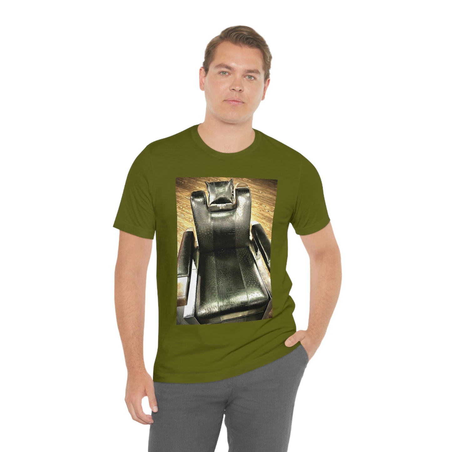 Unisex Short Sleeve Barber Chair Tee