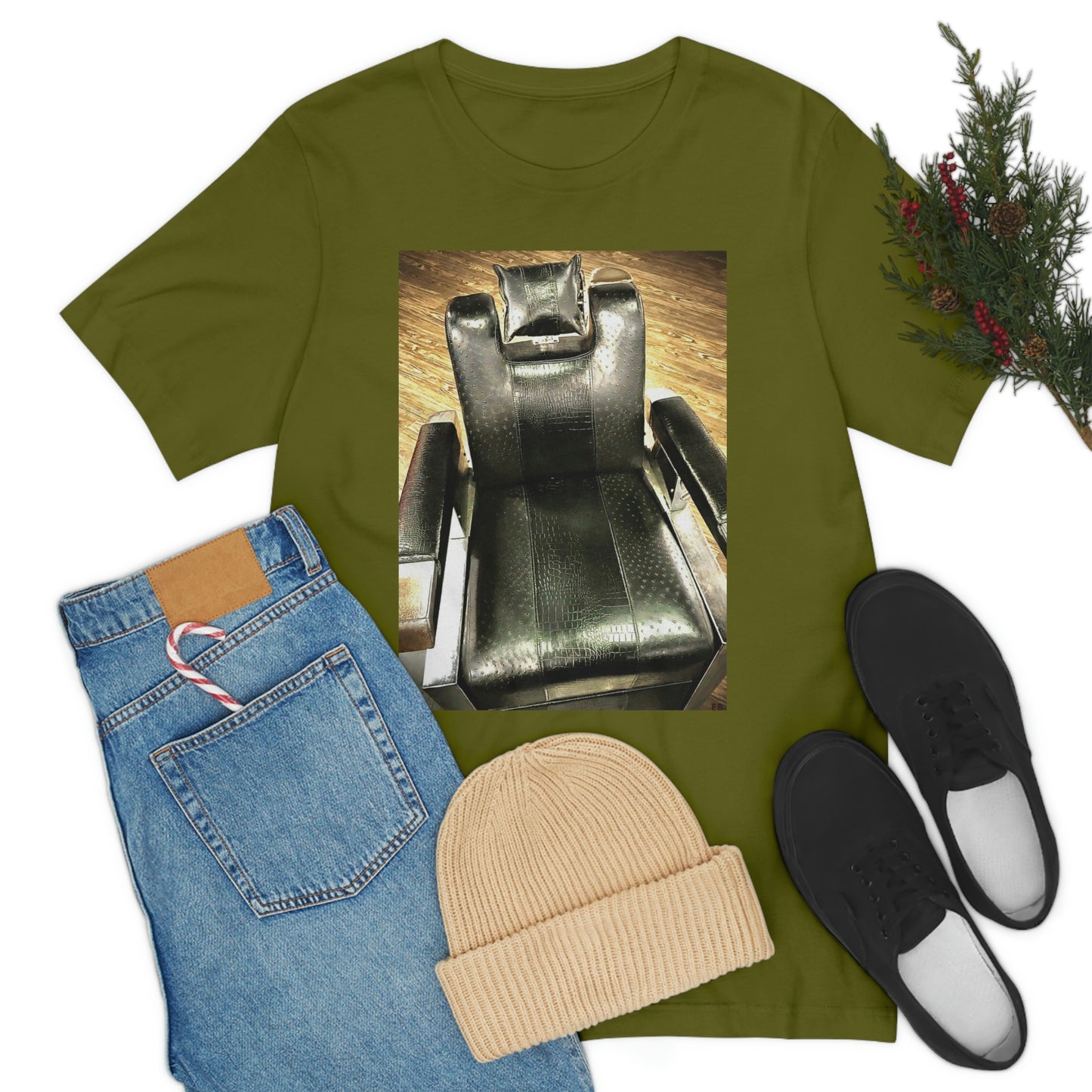 Unisex Short Sleeve Barber Chair Tee