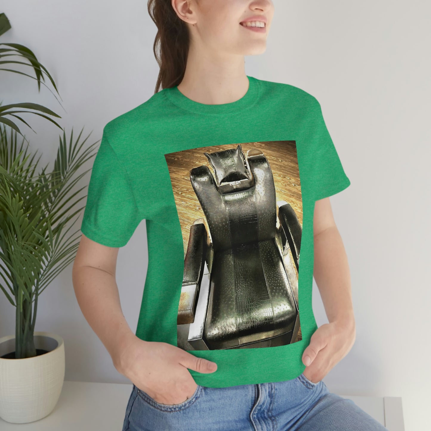 Unisex Short Sleeve Barber Chair Tee