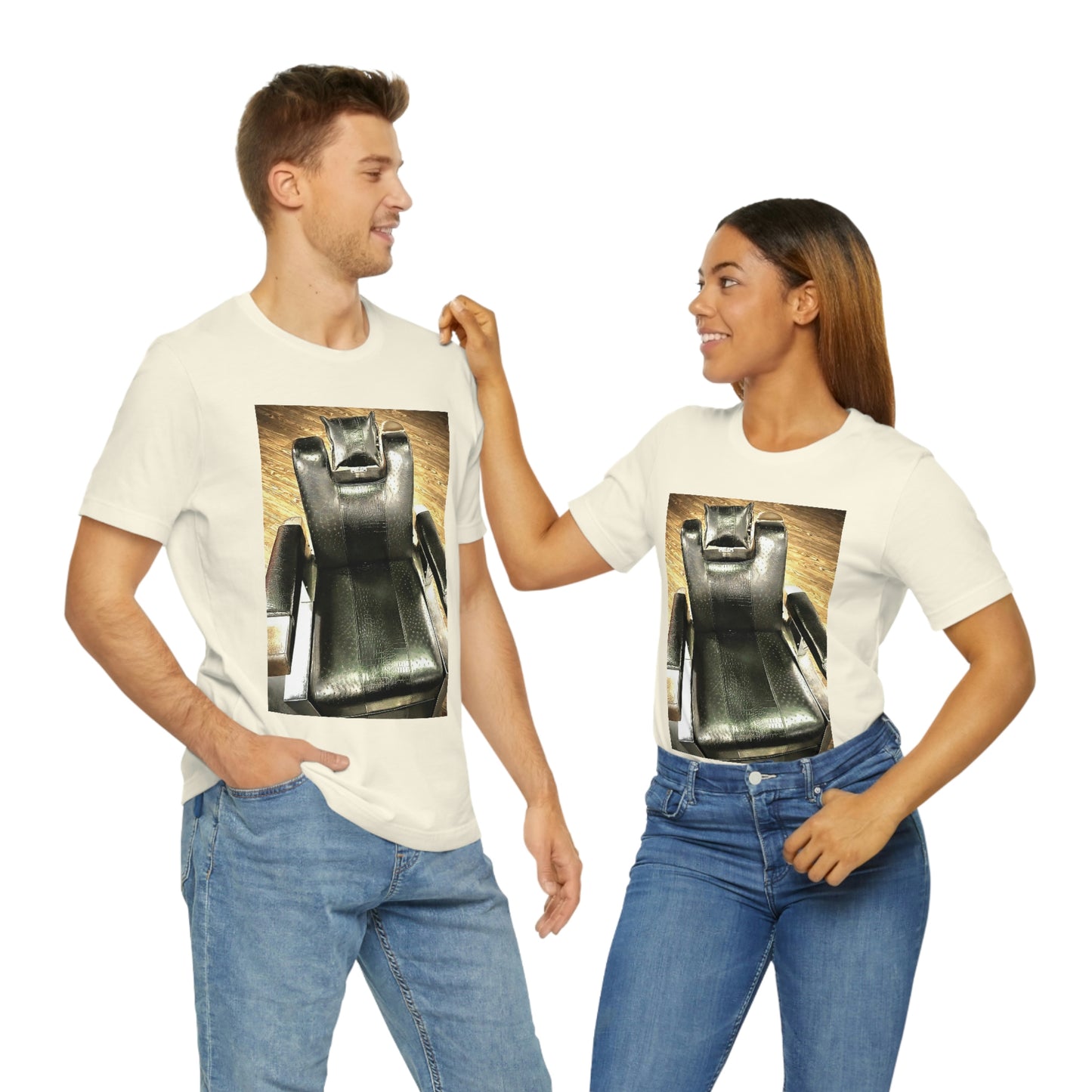Unisex Short Sleeve Barber Chair Tee