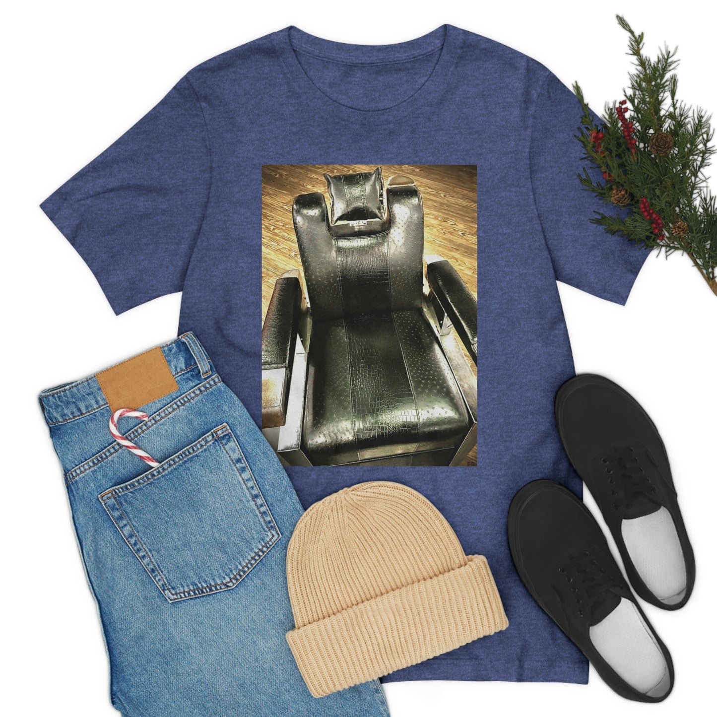 Unisex Short Sleeve Barber Chair Tee