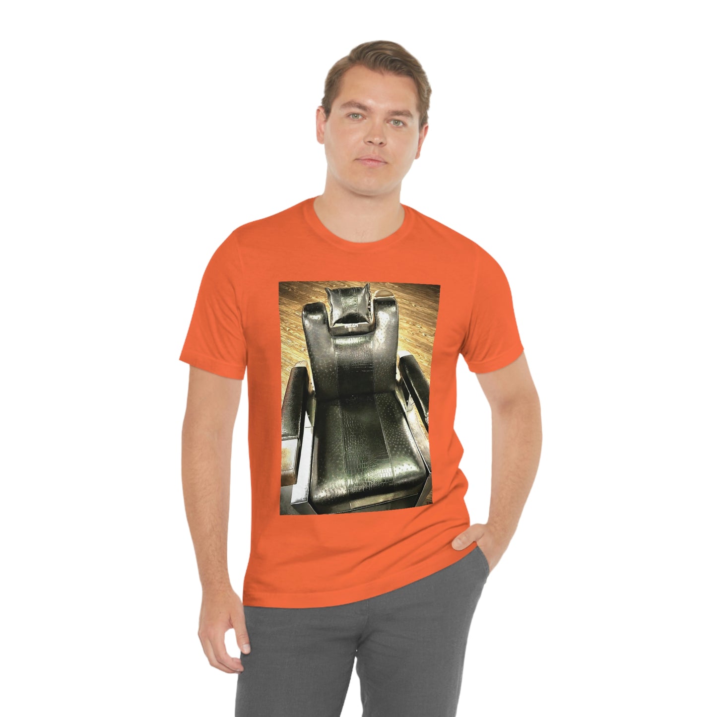 Unisex Short Sleeve Barber Chair Tee