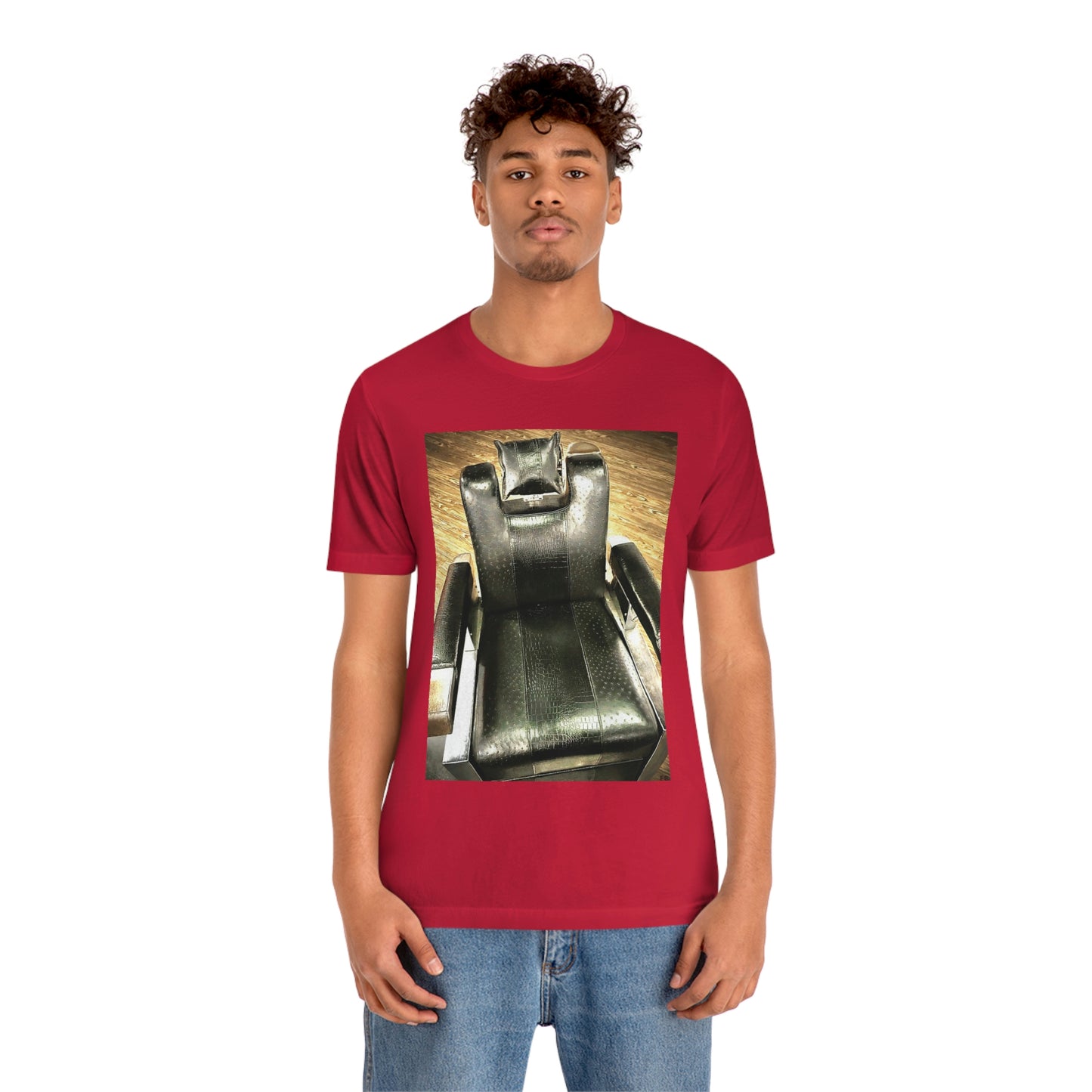 Unisex Short Sleeve Barber Chair Tee