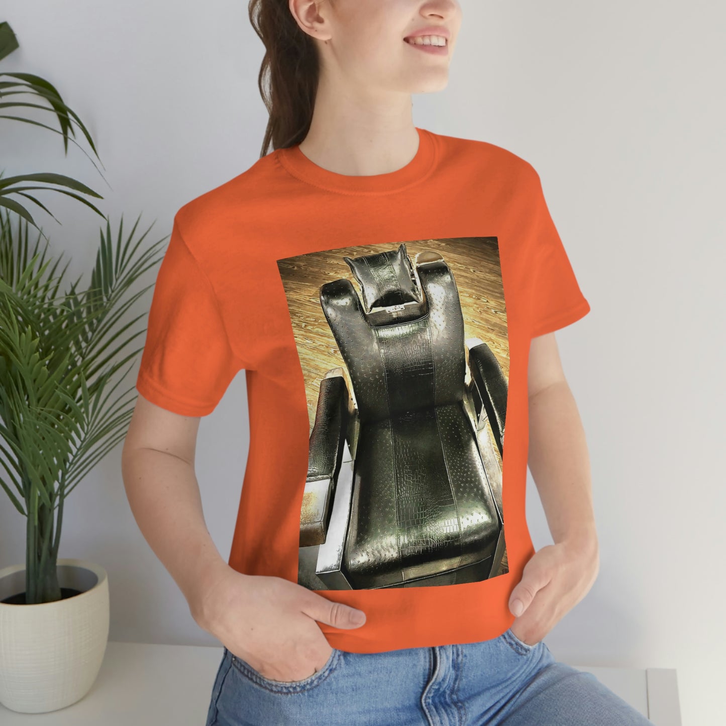 Unisex Short Sleeve Barber Chair Tee