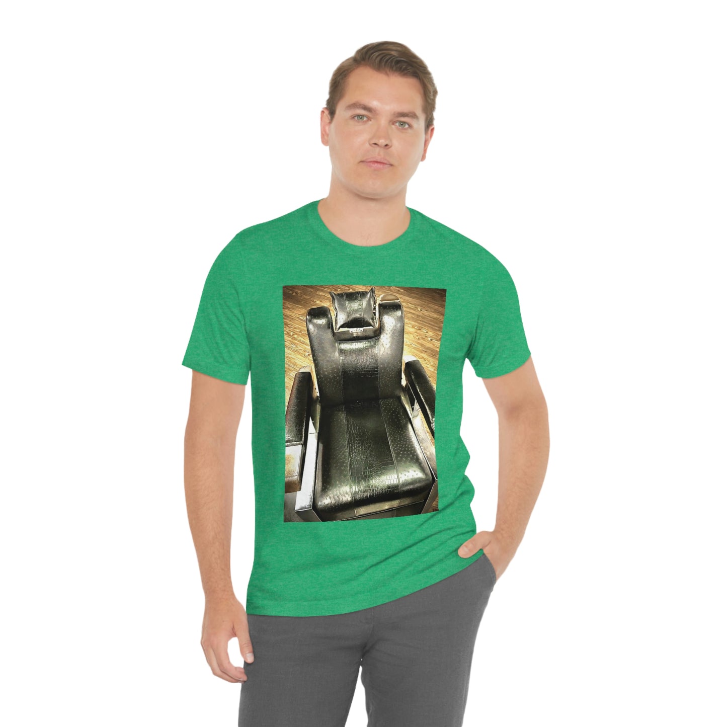 Unisex Short Sleeve Barber Chair Tee