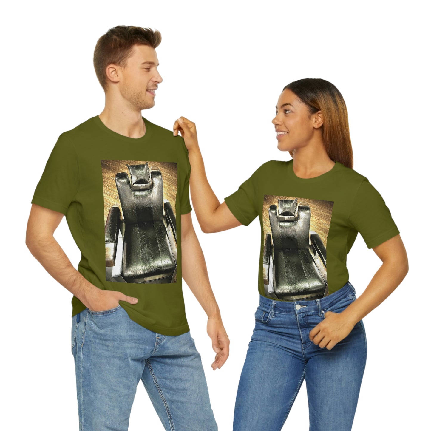 Unisex Short Sleeve Barber Chair Tee