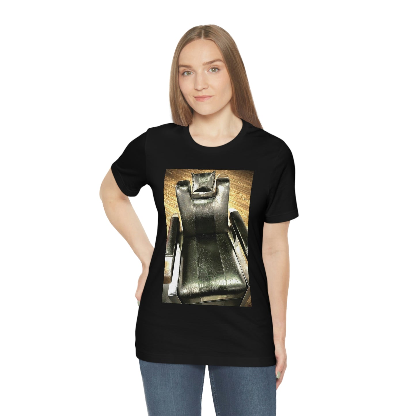 Unisex Short Sleeve Barber Chair Tee