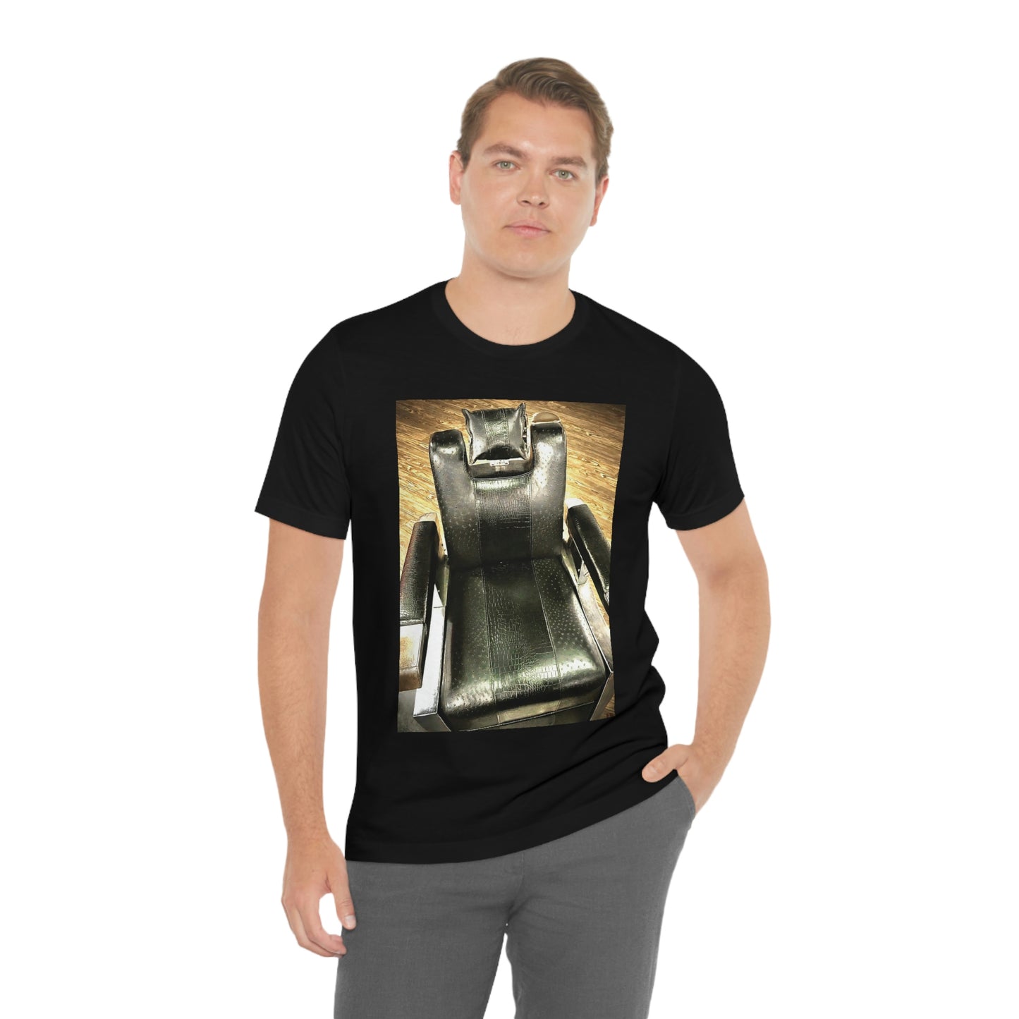 Unisex Short Sleeve Barber Chair Tee