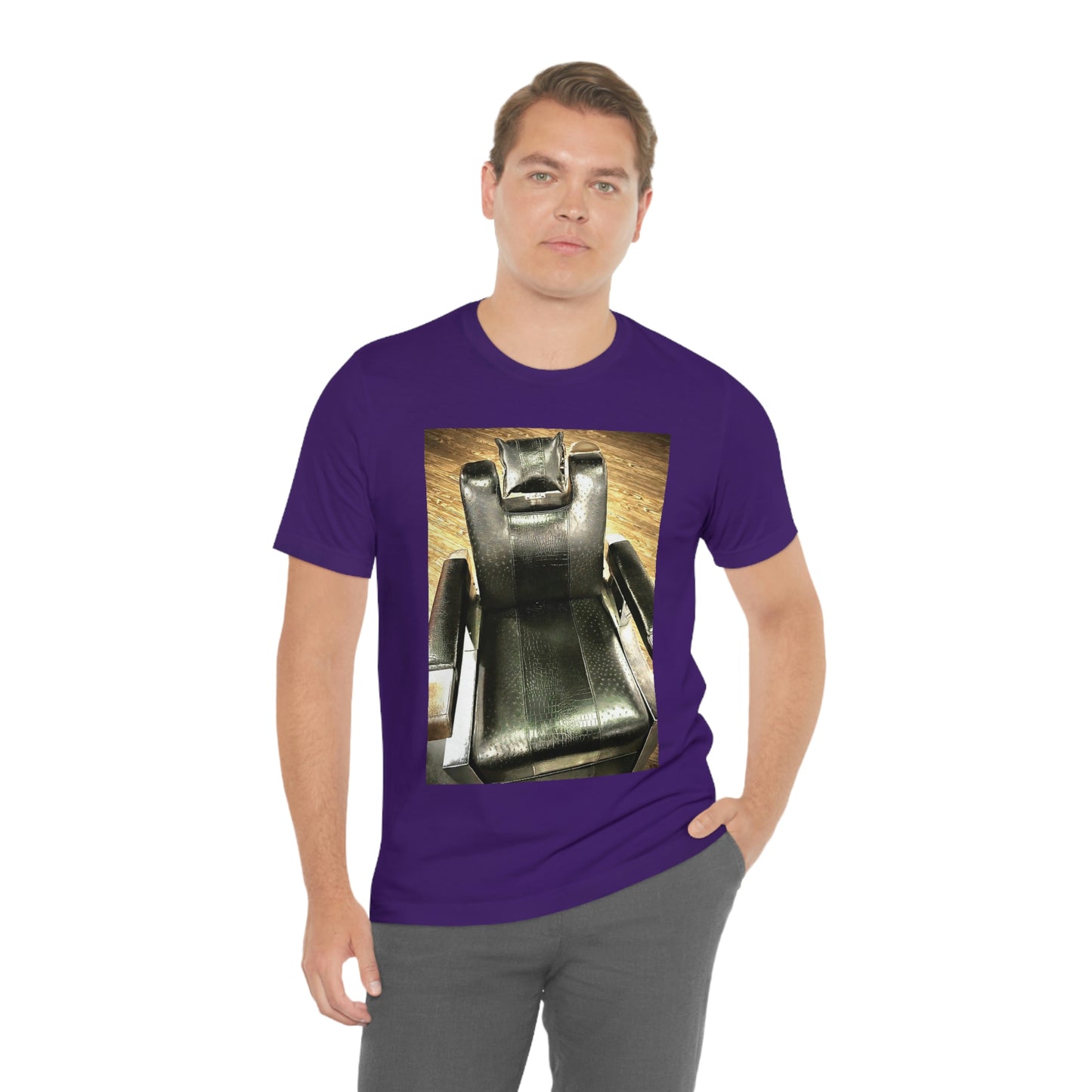 Unisex Short Sleeve Barber Chair Tee