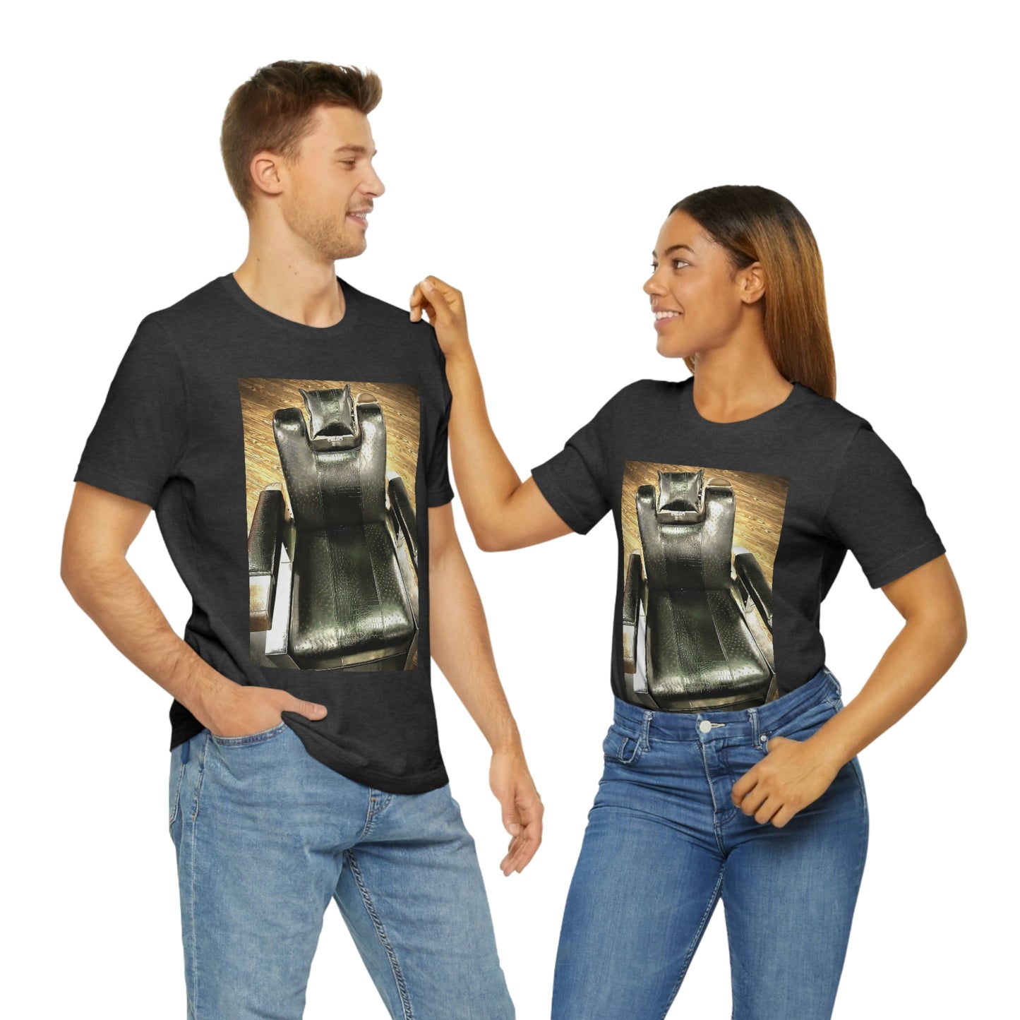 Unisex Short Sleeve Barber Chair Tee