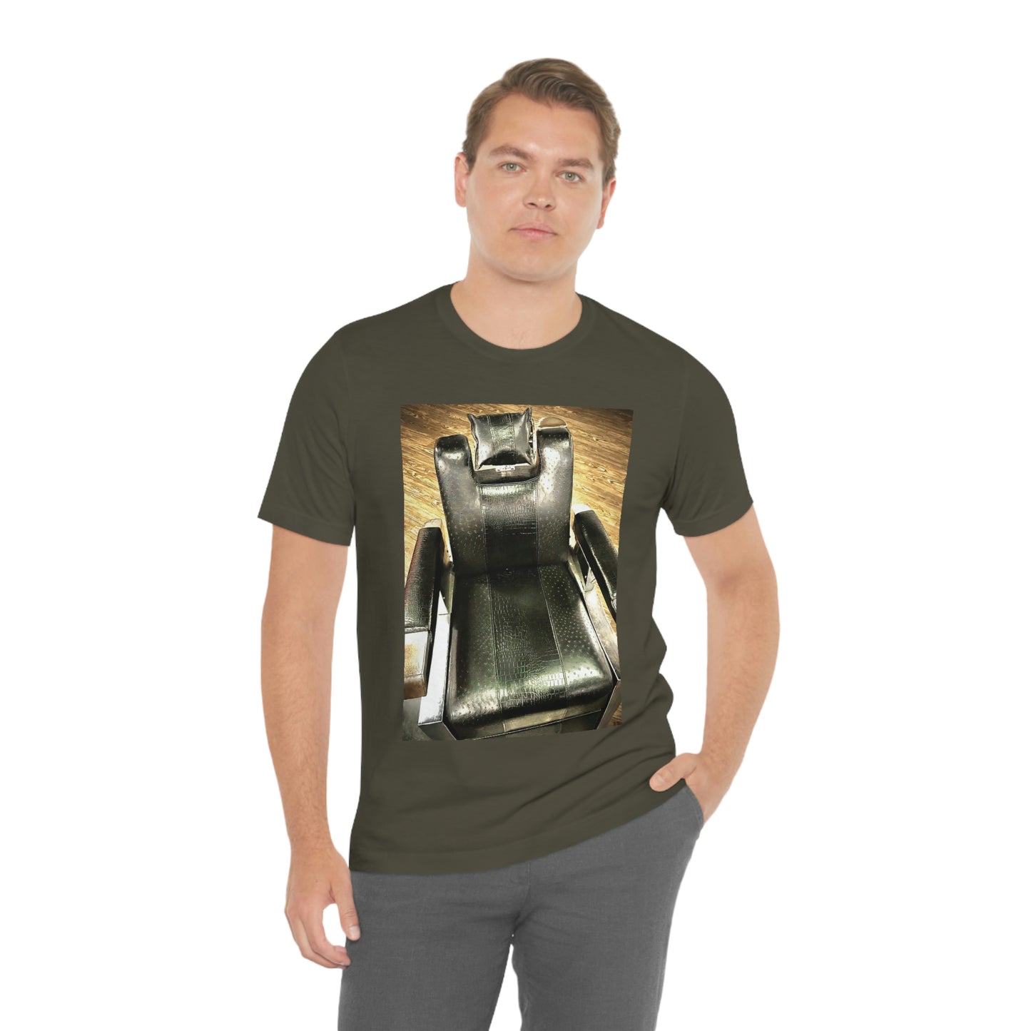 Unisex Short Sleeve Barber Chair Tee